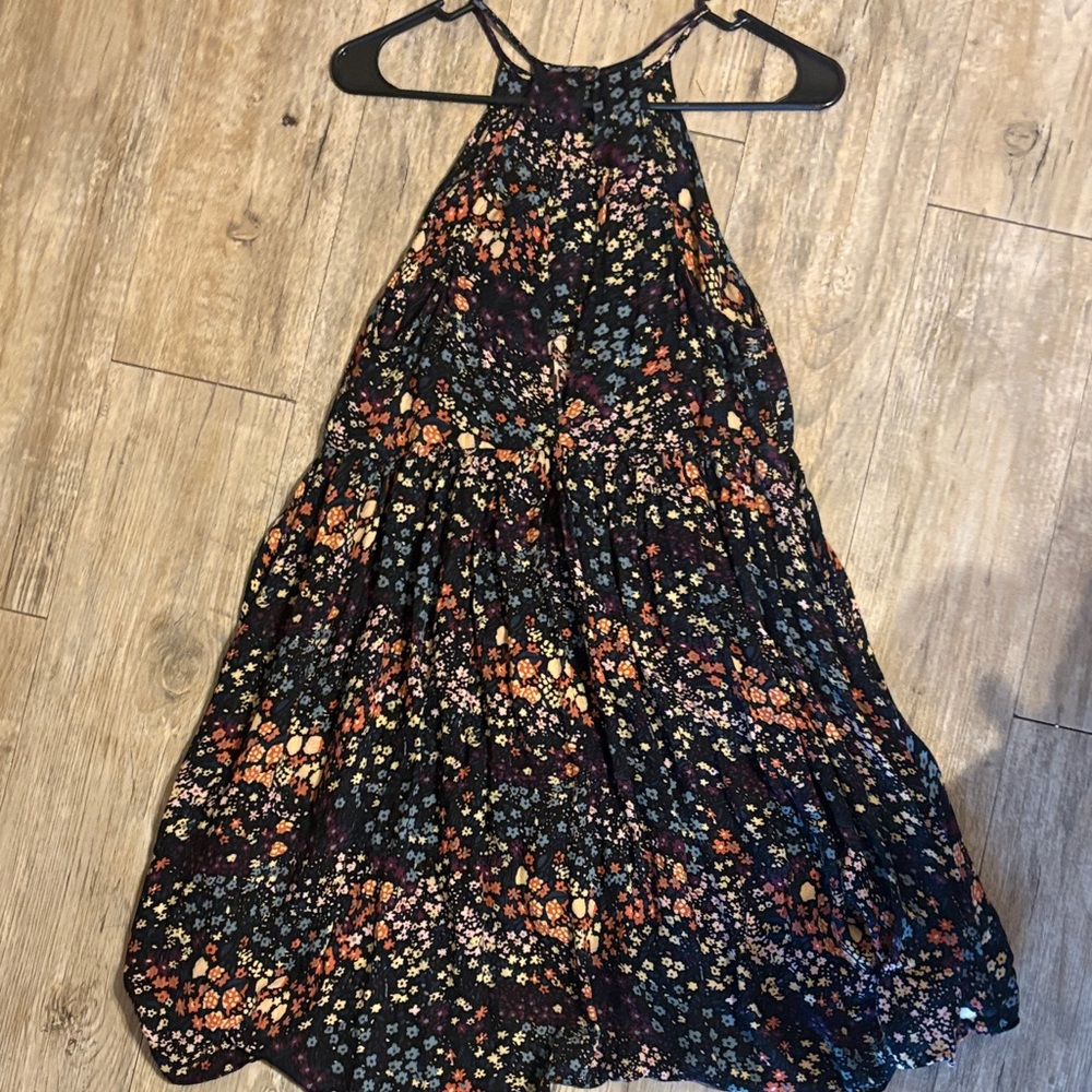Kimchi Blue Black Floral Halter Mini Dress - Picture 3 of 5